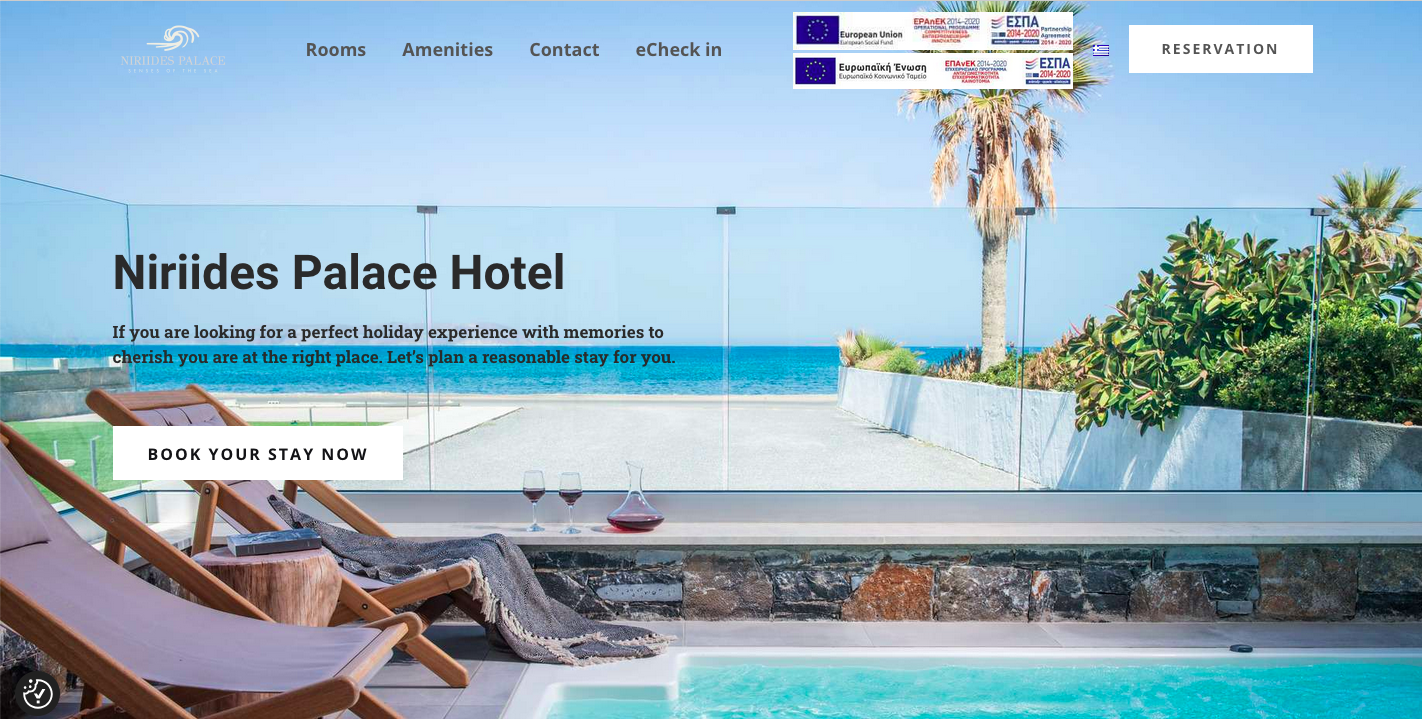 niriidespalace.gr frontpage